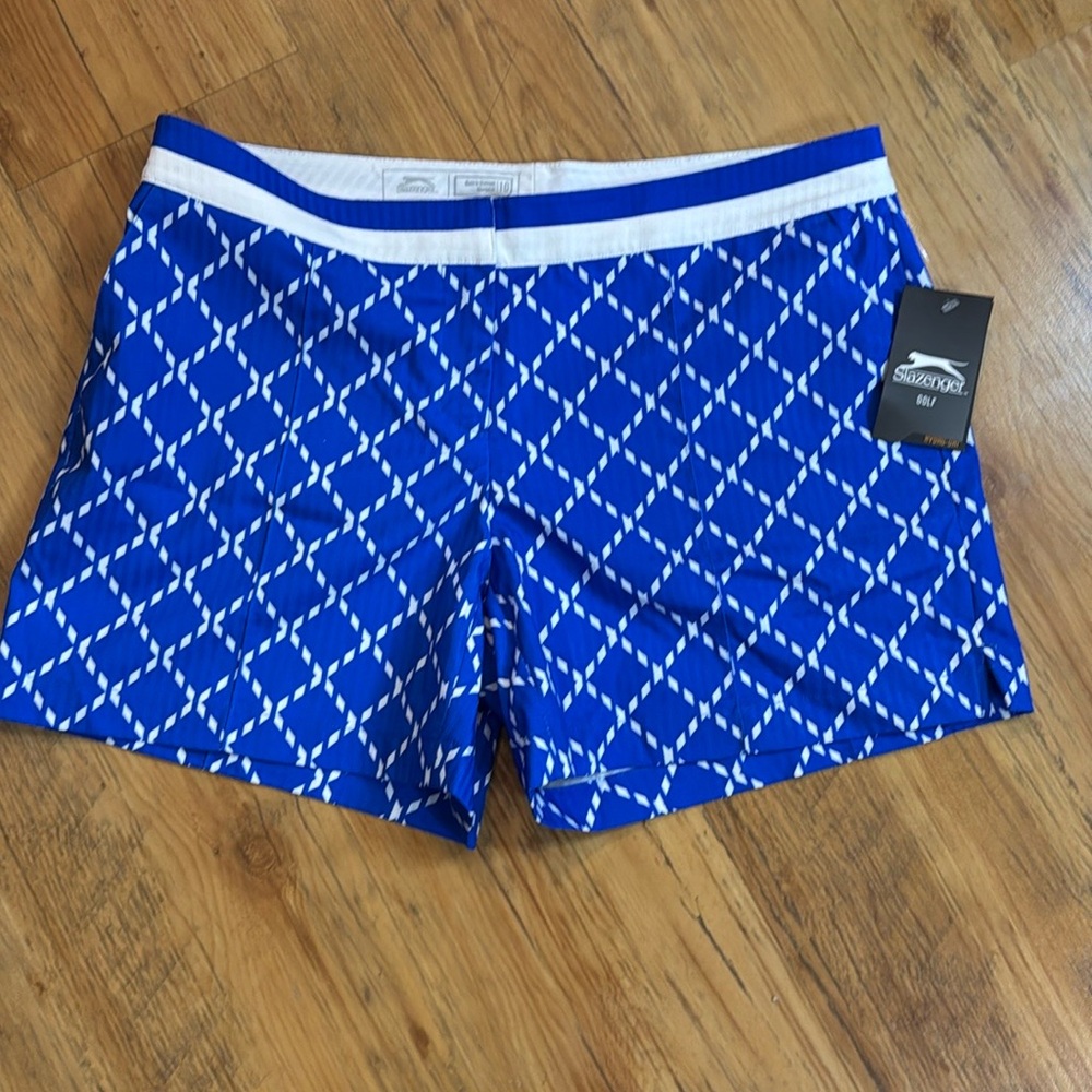 Slazenger Blue and White Athletic Shorts